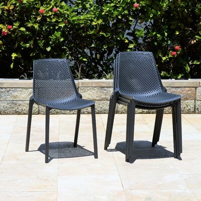Gino Stacking Patio Dining Side Chair - Image 0