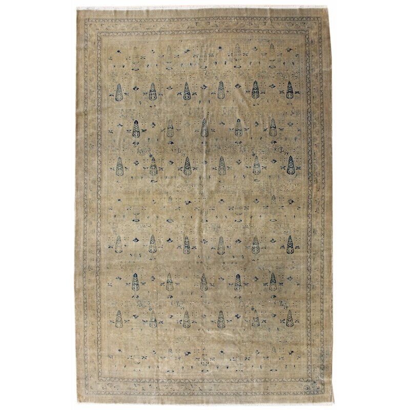 Landry & Arcari Rugs and Carpeting Agra One-of-a-Kind 10'10"" x 16'8"" 1910s Area Rug in Beige/Blue - Image 0