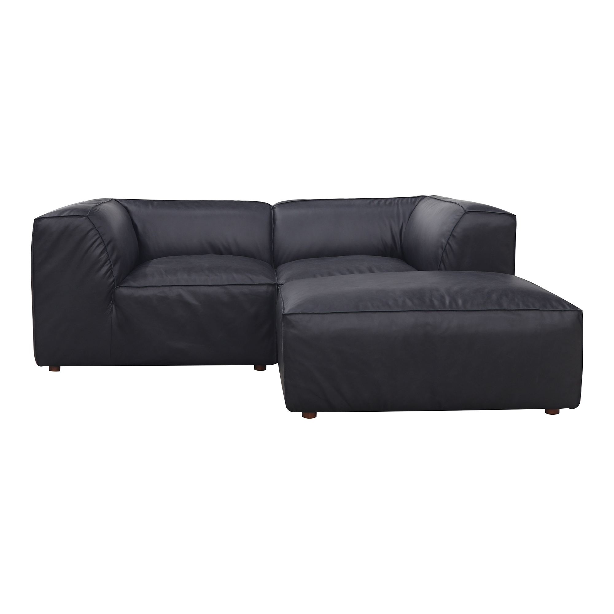 Form Nook Modular Sectional Vantage Black Leather - Image 0