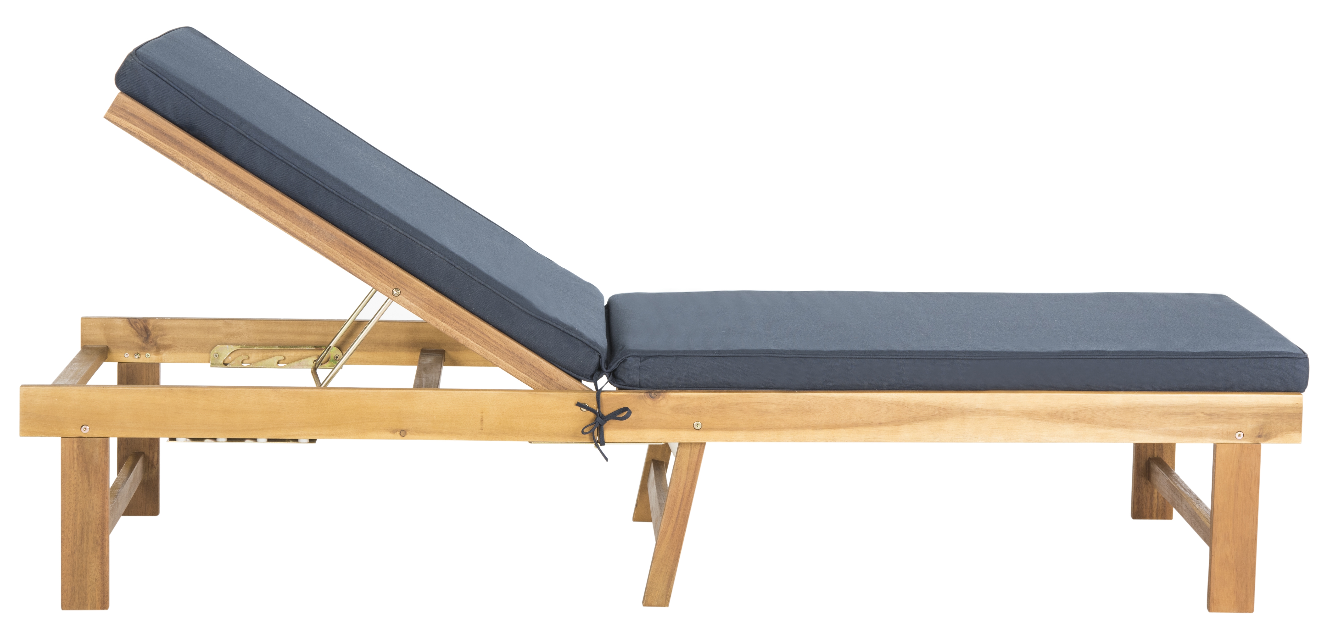 Inglewood Chaise Lounge Chair - Natural/Navy - Safavieh - Image 1