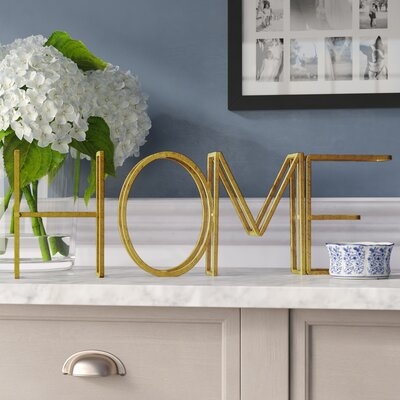 Tullis "Home" Free-Standing Decorative Table Top Sign - Image 0
