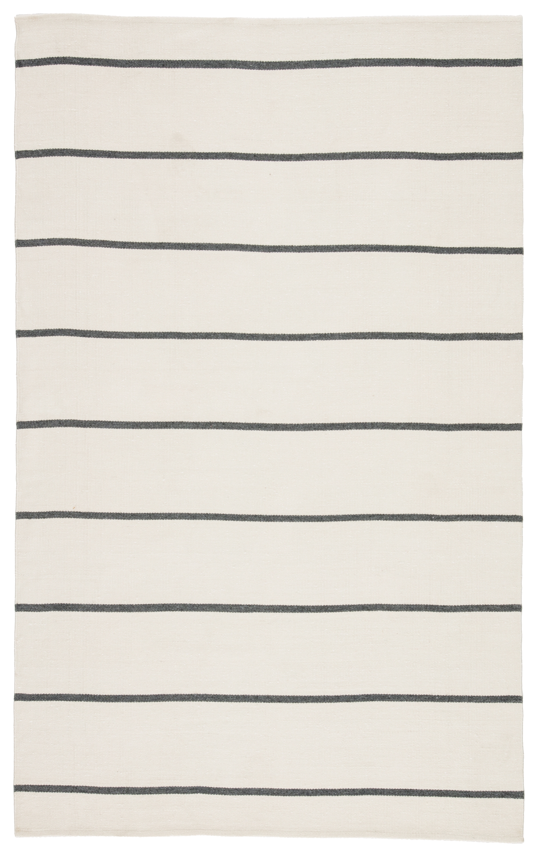 Corbina Indoor/ Outdoor Stripe Ivory/ Dark Gray Area Rug (7'6"X9'6") - Image 0