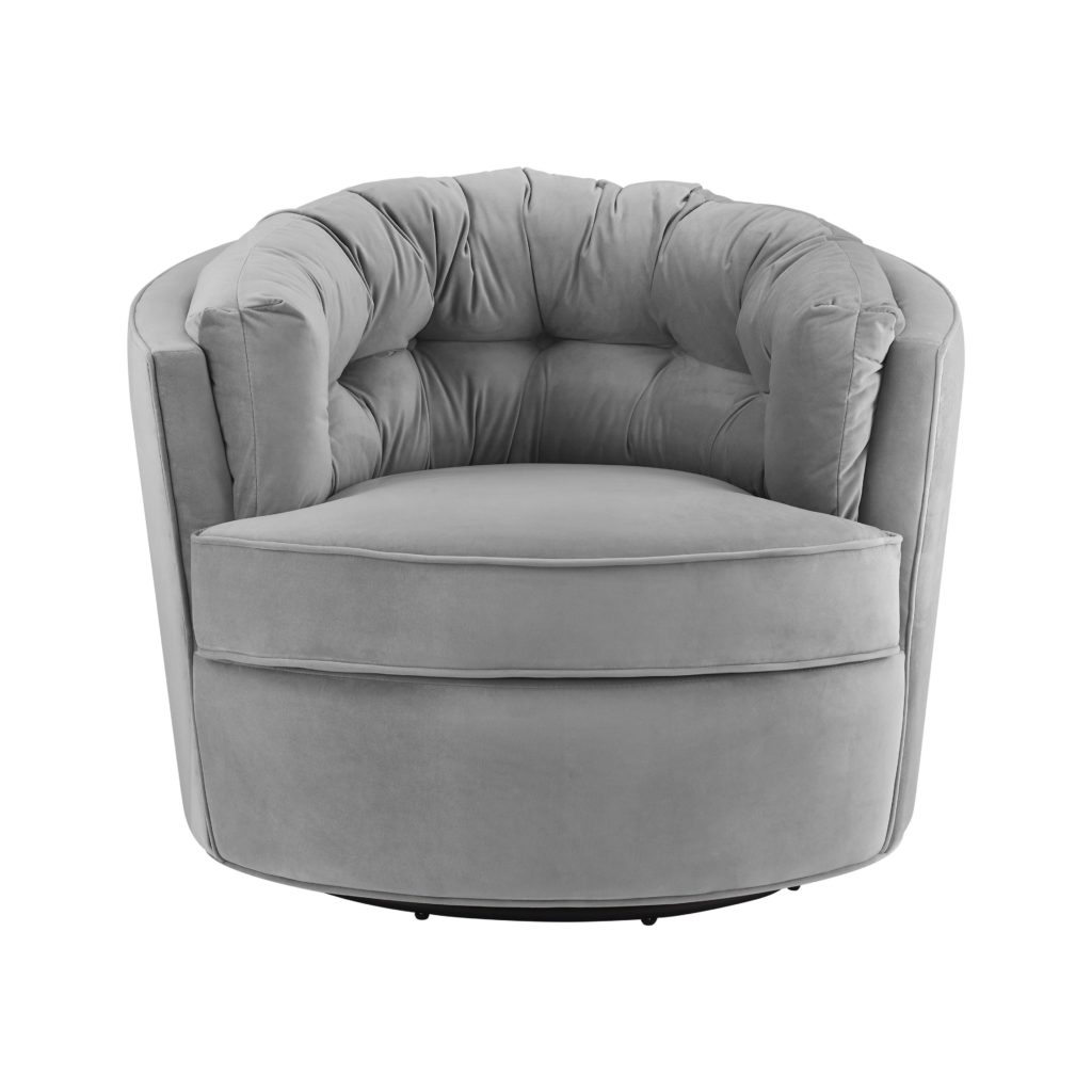 Ashley Morgan Velvet Swivel Chair - Image 2