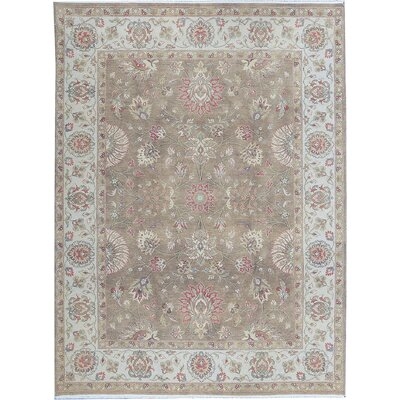 One-of-a-Kind Cornwall Hand-Knotted Camel / Ivory 9' x 11'10" Wool Area Rug - Image 0