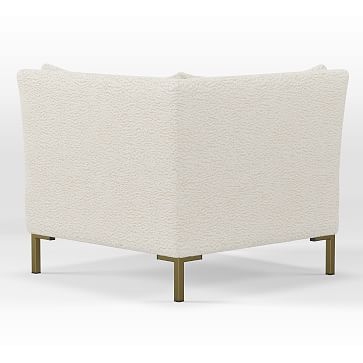 Modular - Modern Thin Legs Ottoman, Velvet Burnt Orange - Image 2