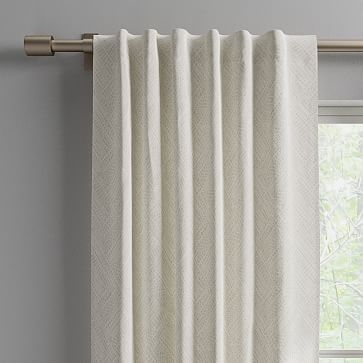 Cotton Canvas Fragmented Lines Curtains, 48"x84", Frost Gray - Image 2