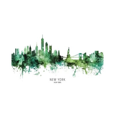 New York New York Skyline Green-MTO2815 - Image 0