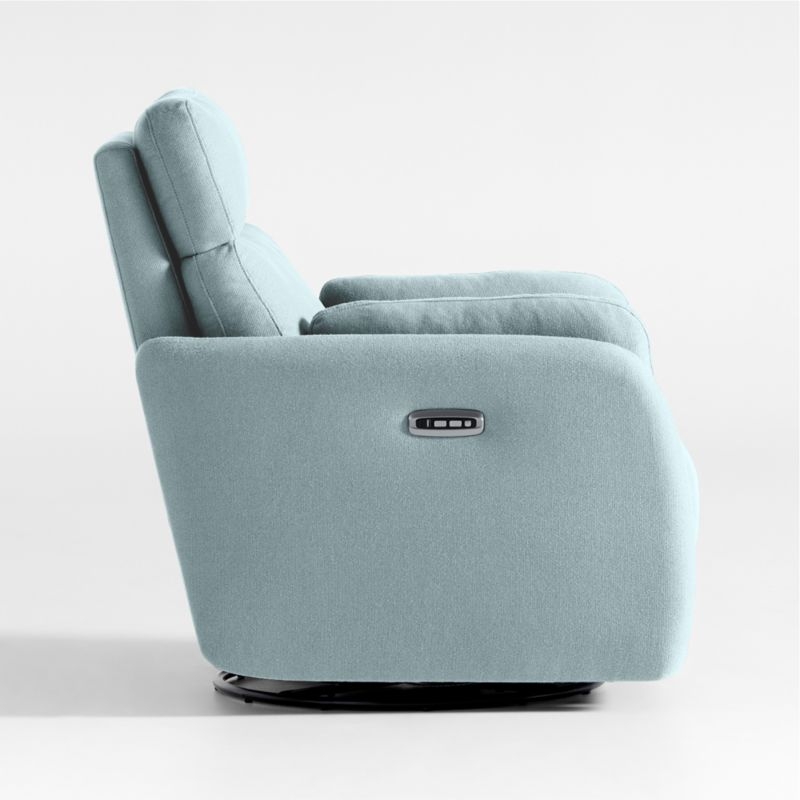 Owen Morning Surf Blue Nursery Electronic Power Recliner with Night Light - Image 3