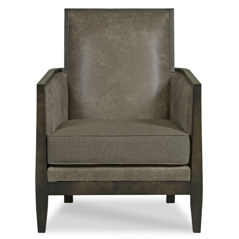Fairfield Chair Hastings Armchair Body Fabric: 3152 Putty, Frame Color: Walnut - Image 0