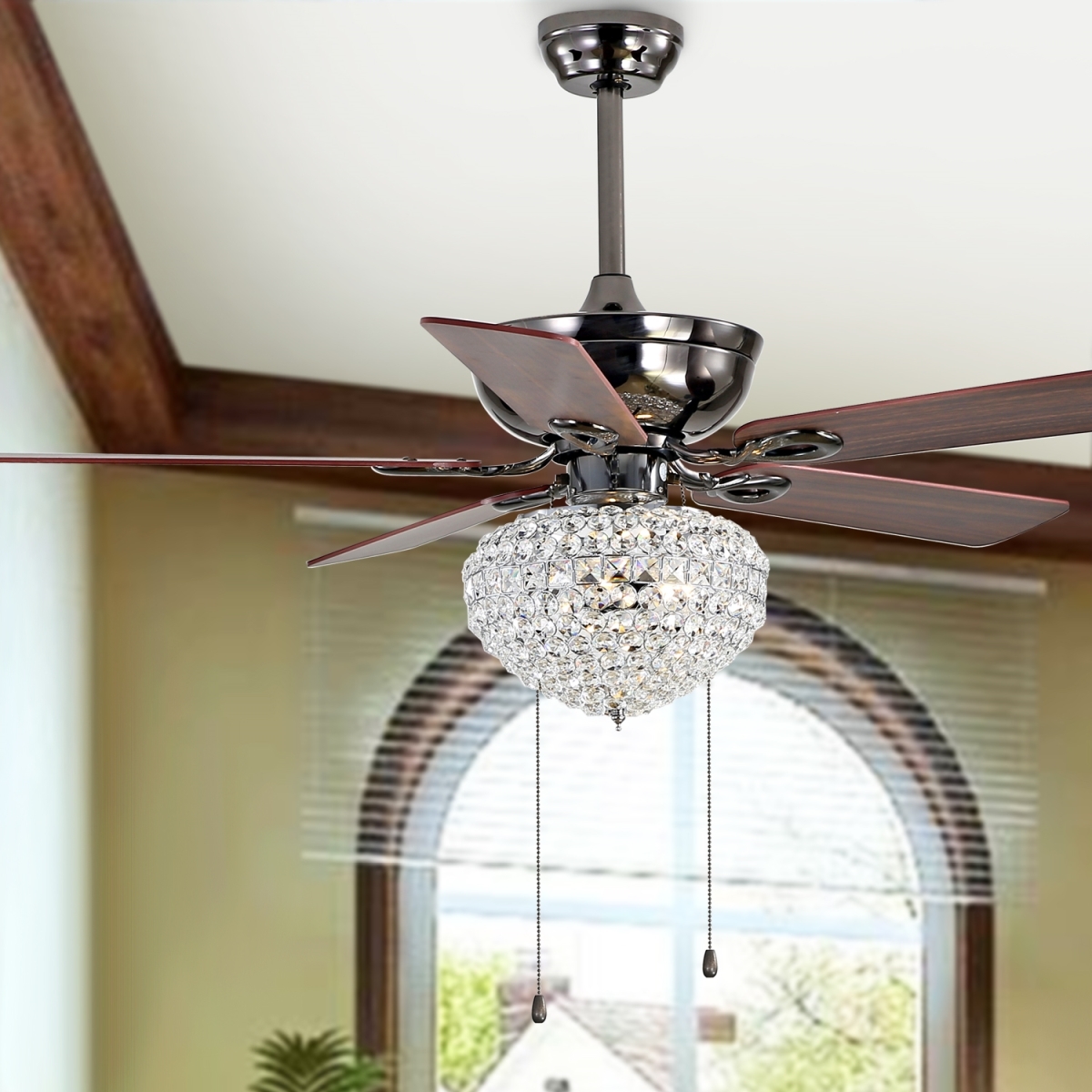 Korla 3 Lt 52 Inch Ceiling Fan - Chrome - Safavieh - Image 1