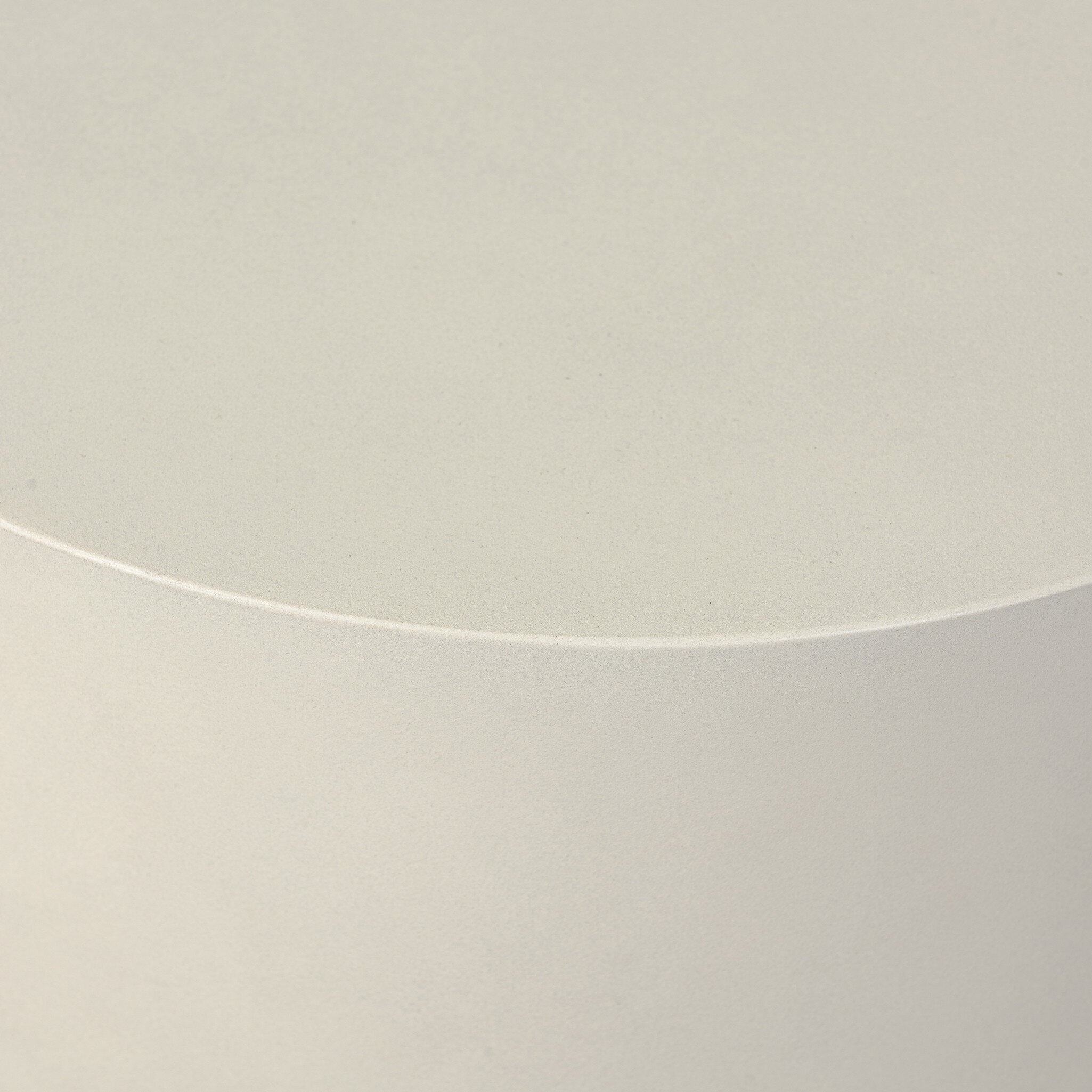 Ivan Round End Table - White Concrete - Image 3