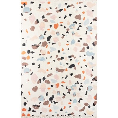 Jem Terri Abstract Handmade Flatweave Wool Ivory Area Rug - Image 0