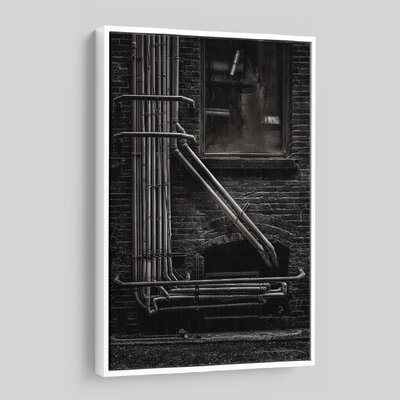 'Alleyway Pipes No 2' - Photographic Print On Wrapped Canvas - Image 0