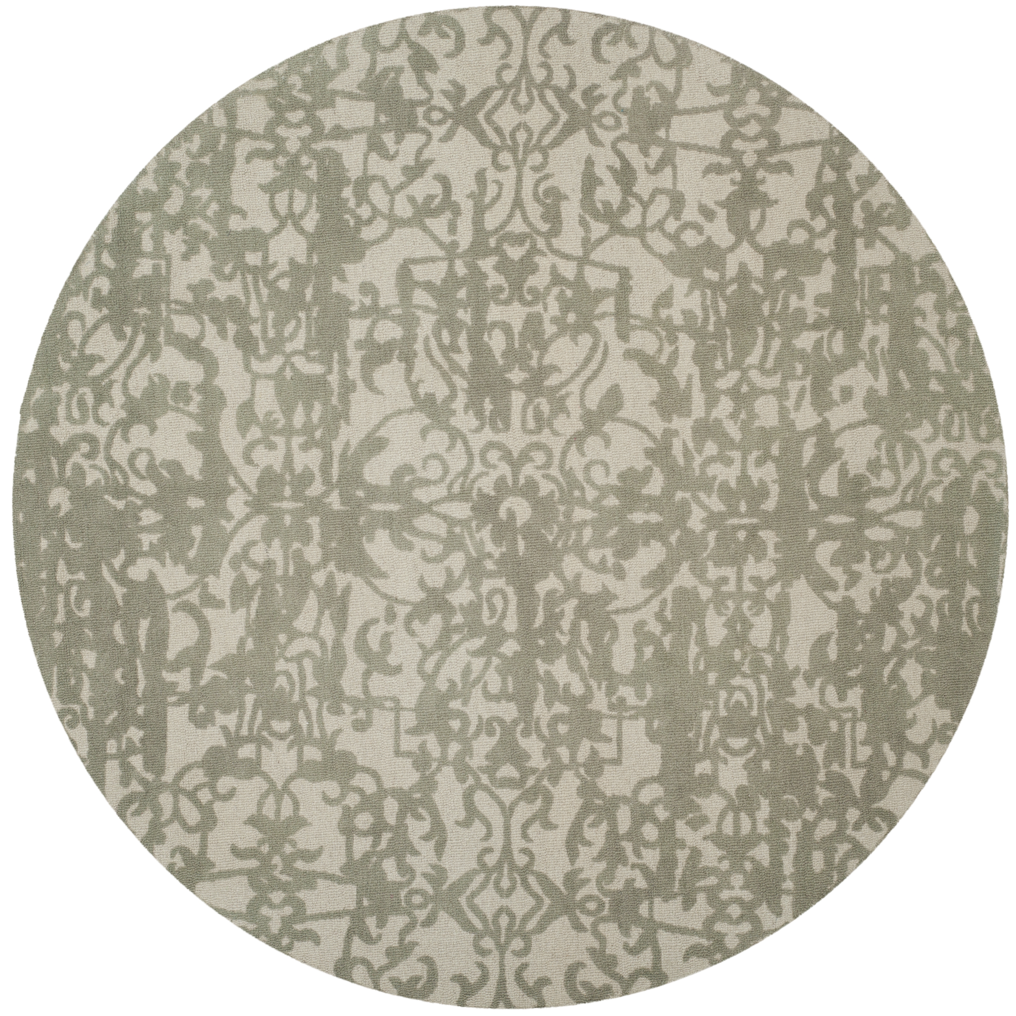 Arlo Home Hand Tufted Area Rug, RVT101D, Light Sage/Grey,  6' X 6' Round - Image 0