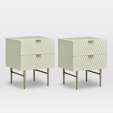 Audrey Nightstand, Parchment, Set of 2 - Image 0