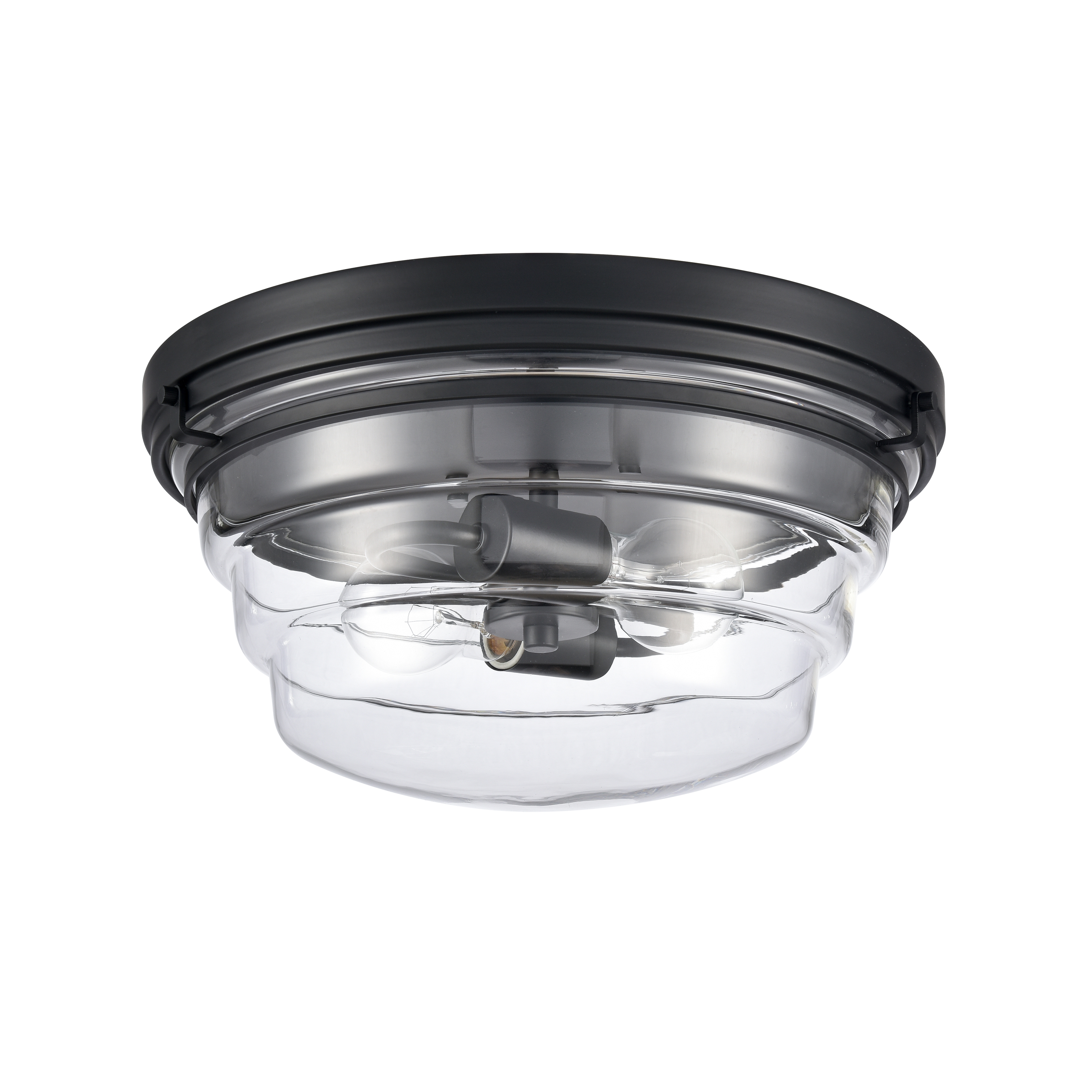 Boyer 14'' Wide 2-Light Flush Mount - Matte Black - Image 1