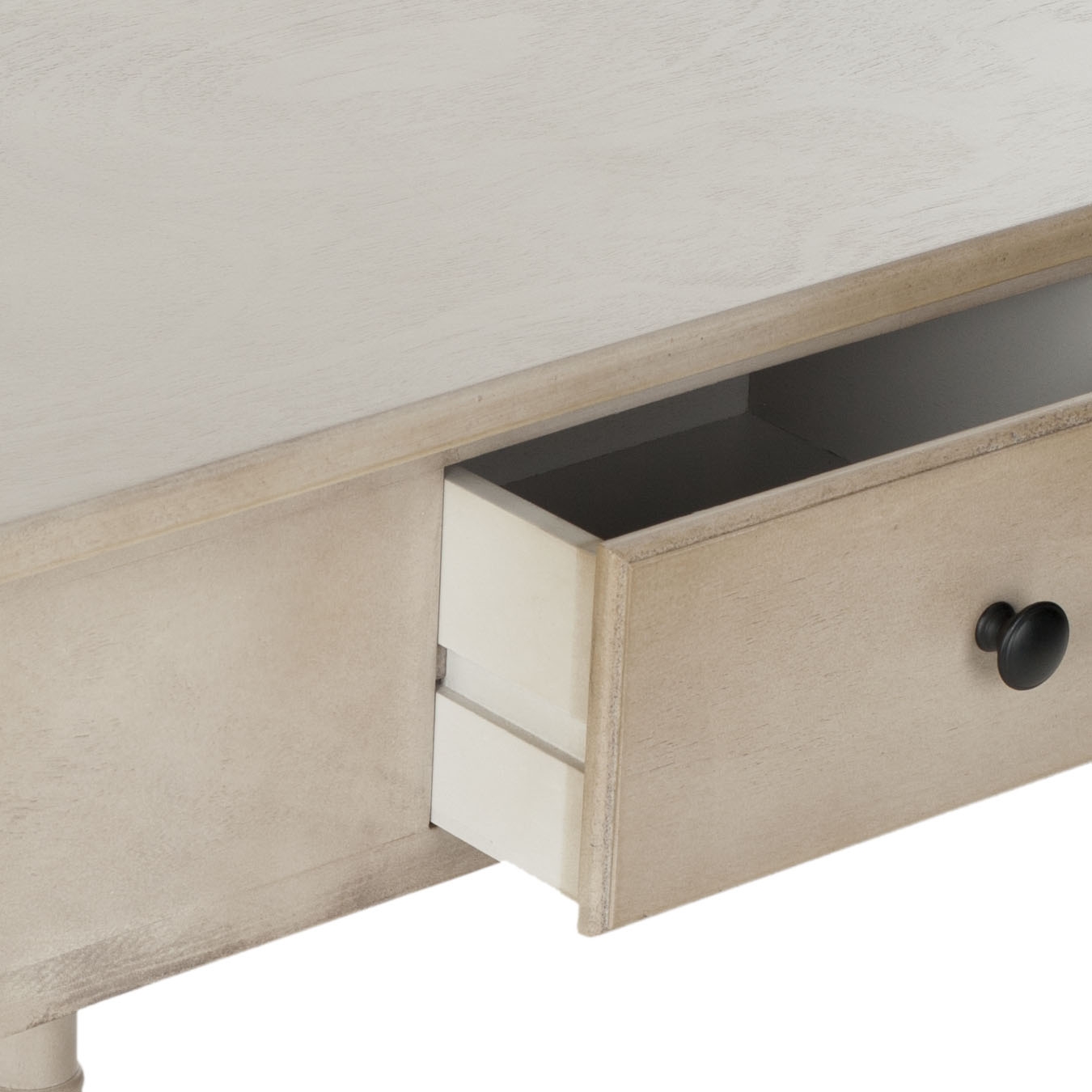 Gomez Corner Table With Storage Drawer - Vintage Grey - Safavieh - Image 2