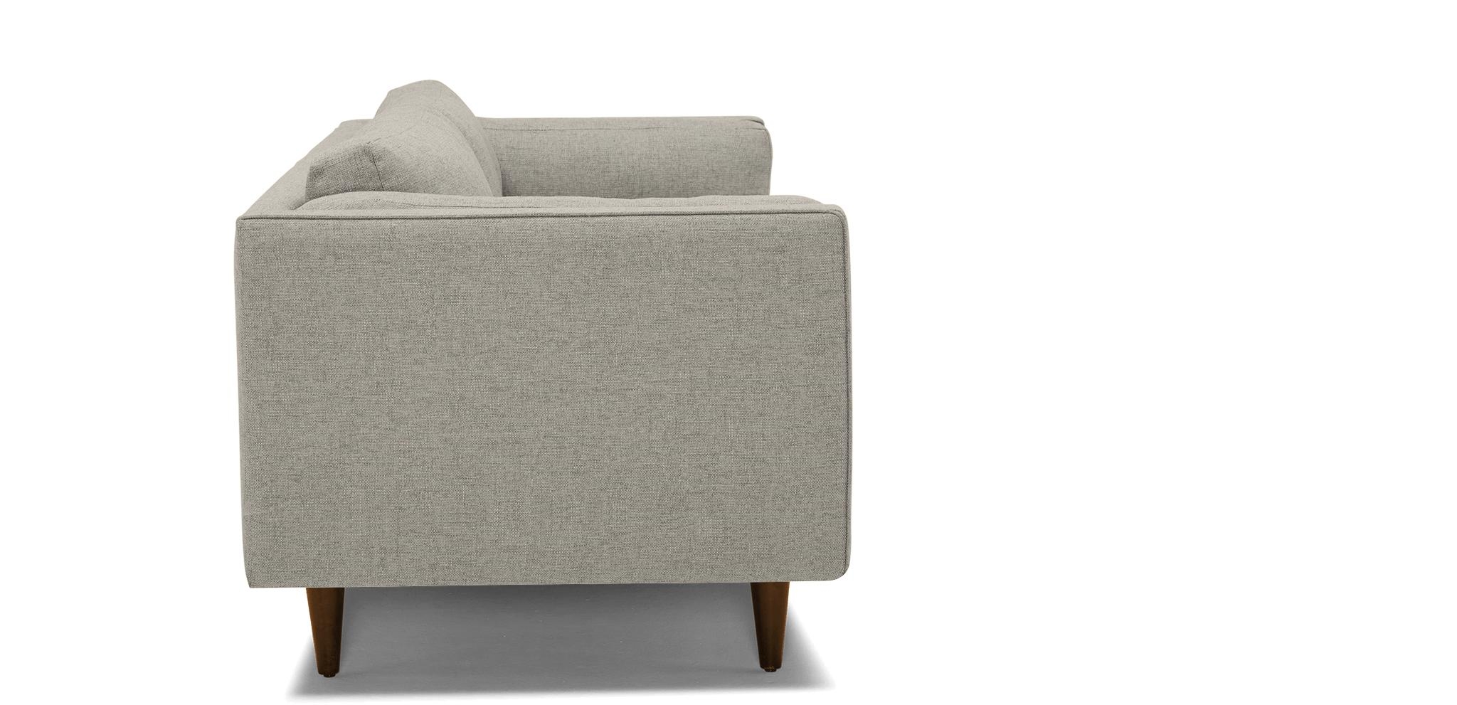 White Parker Mid Century Modern Sofa - Bloke Cotton - Mocha - Image 2