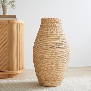 Merida Floor Vases, Medium Vase, Natural, Rattan, 29 Inches - Image 3