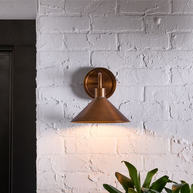 Andre Brass Indoor/Outdoor Wall Sconce Light Set of 2 - Image 0