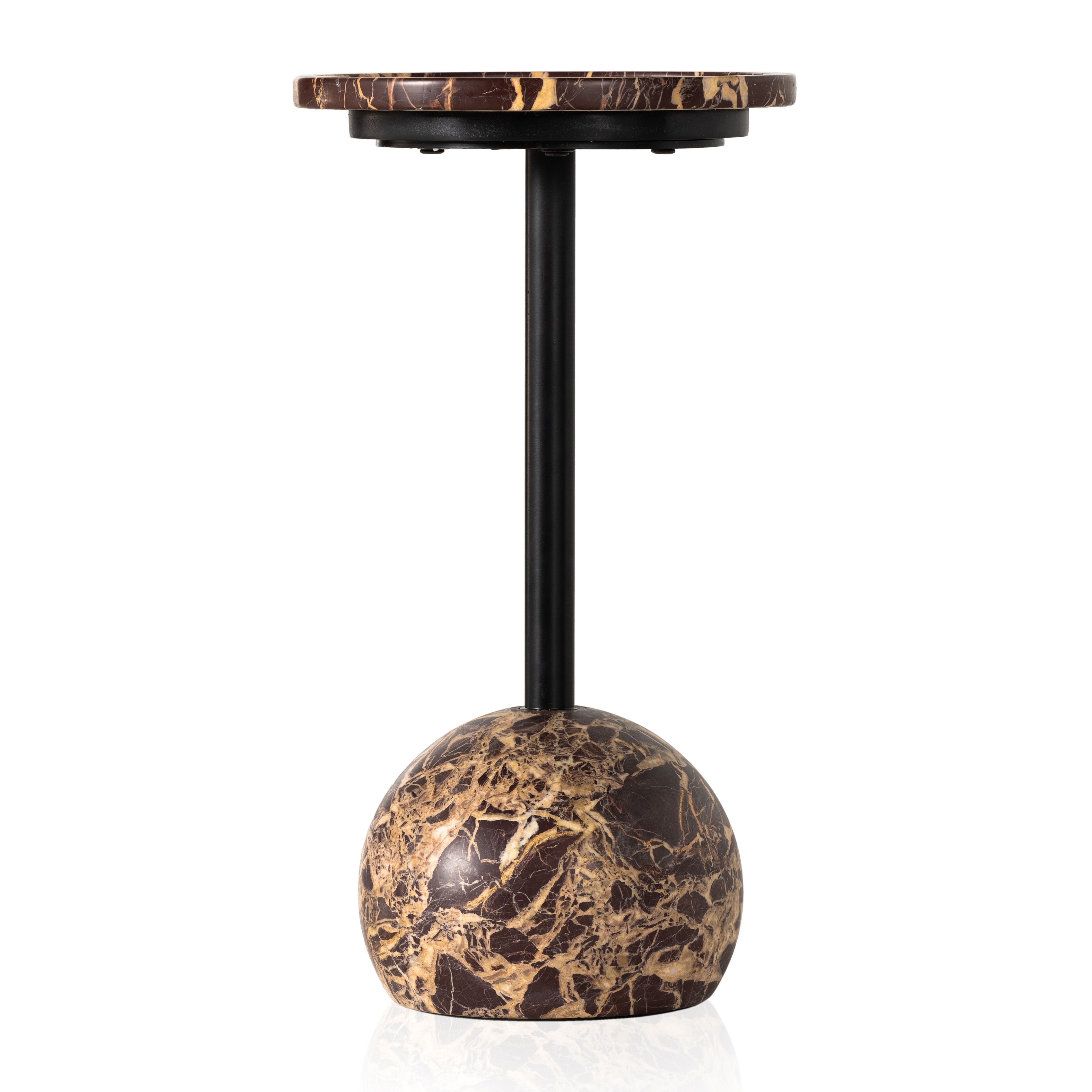 Viola Accent Table - Merlot Marble - Image 2