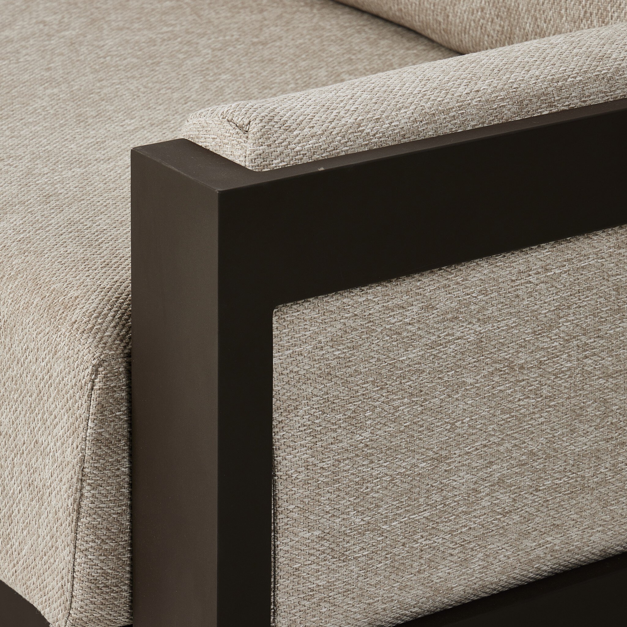 Chapman Outdoor Metal Sofa-106" - Concha Fog - Image 6