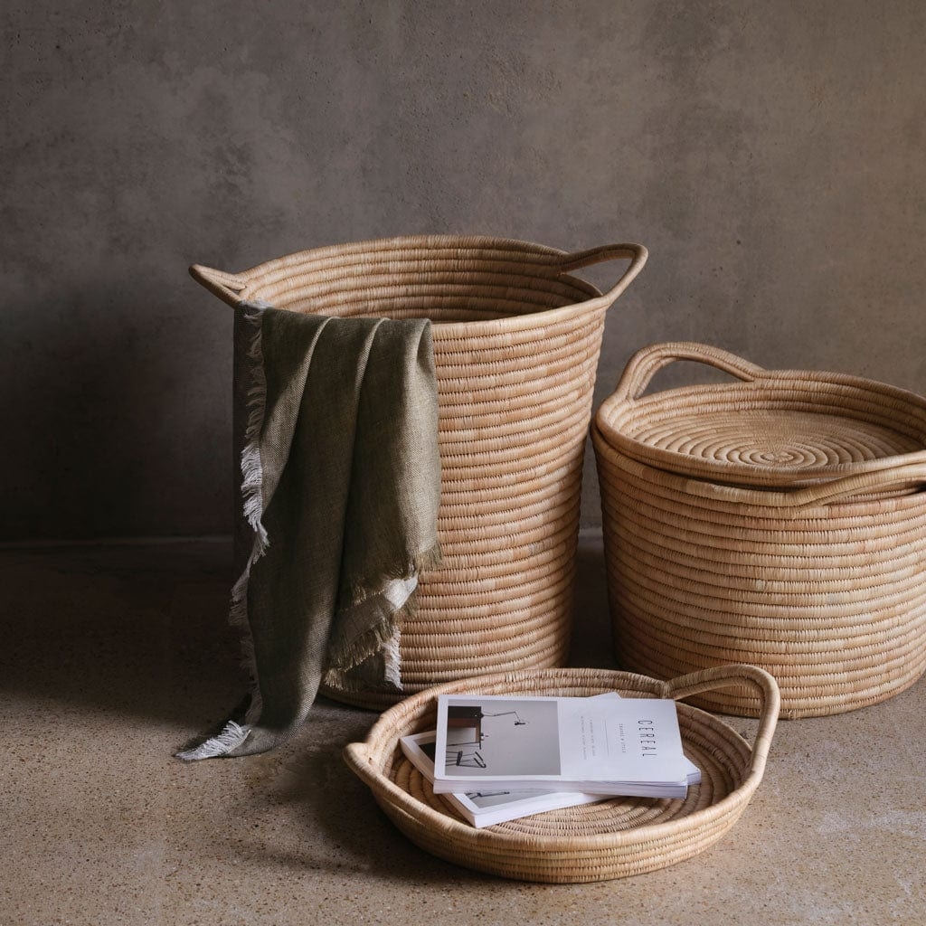 The Citizenry Rivi Storage Basket Set of 2 | Medium/Large | Natural - Image 6
