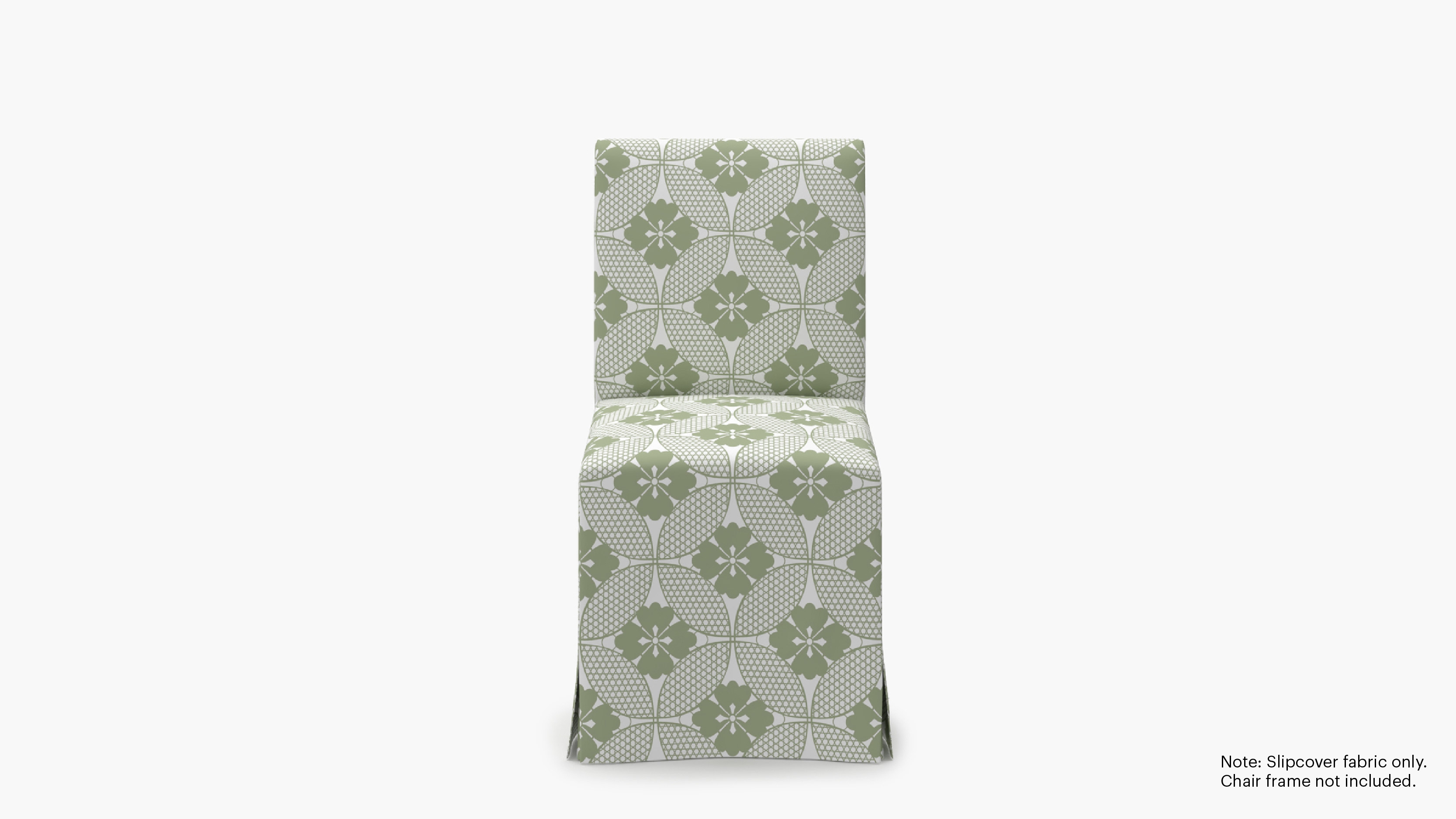 Slipcovered Signature Dining Chair - Cover Only, Sage Solaire - Image 0