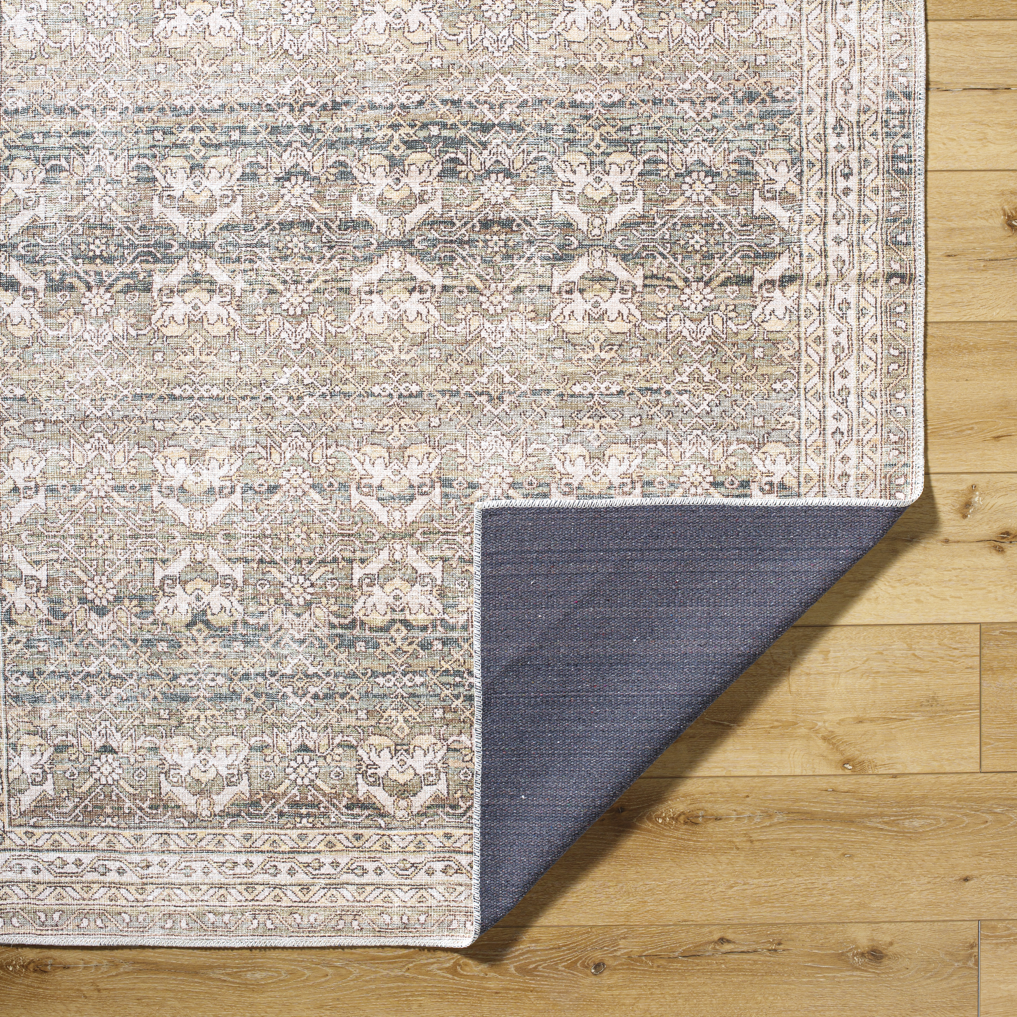 Amelie Green Indoor 8'10" x 12' Machine Woven Rug - Image 2
