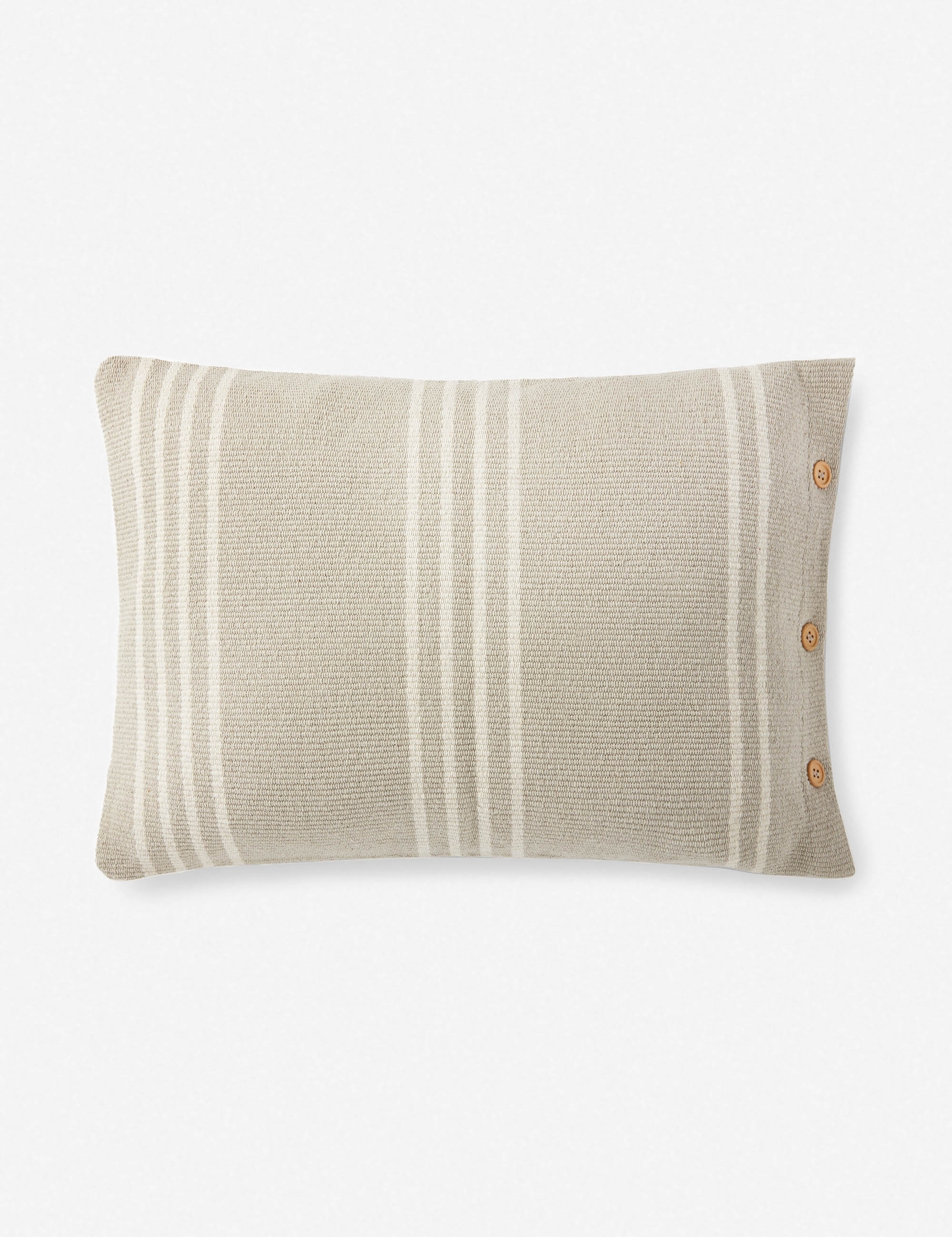 Rani Lumbar Pillow, Gray 16" x 26" - Image 0