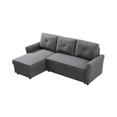 83" Convertible Sectional Sofa Couch, 3-Seater L-Shape Corner Couch Sofa-Bed With Storage For Living Room Apartment - Image 0