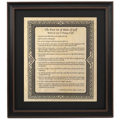 Original Rules Of Golf 1744 - Picture Frame Textual Art Print On Paper - Image 0