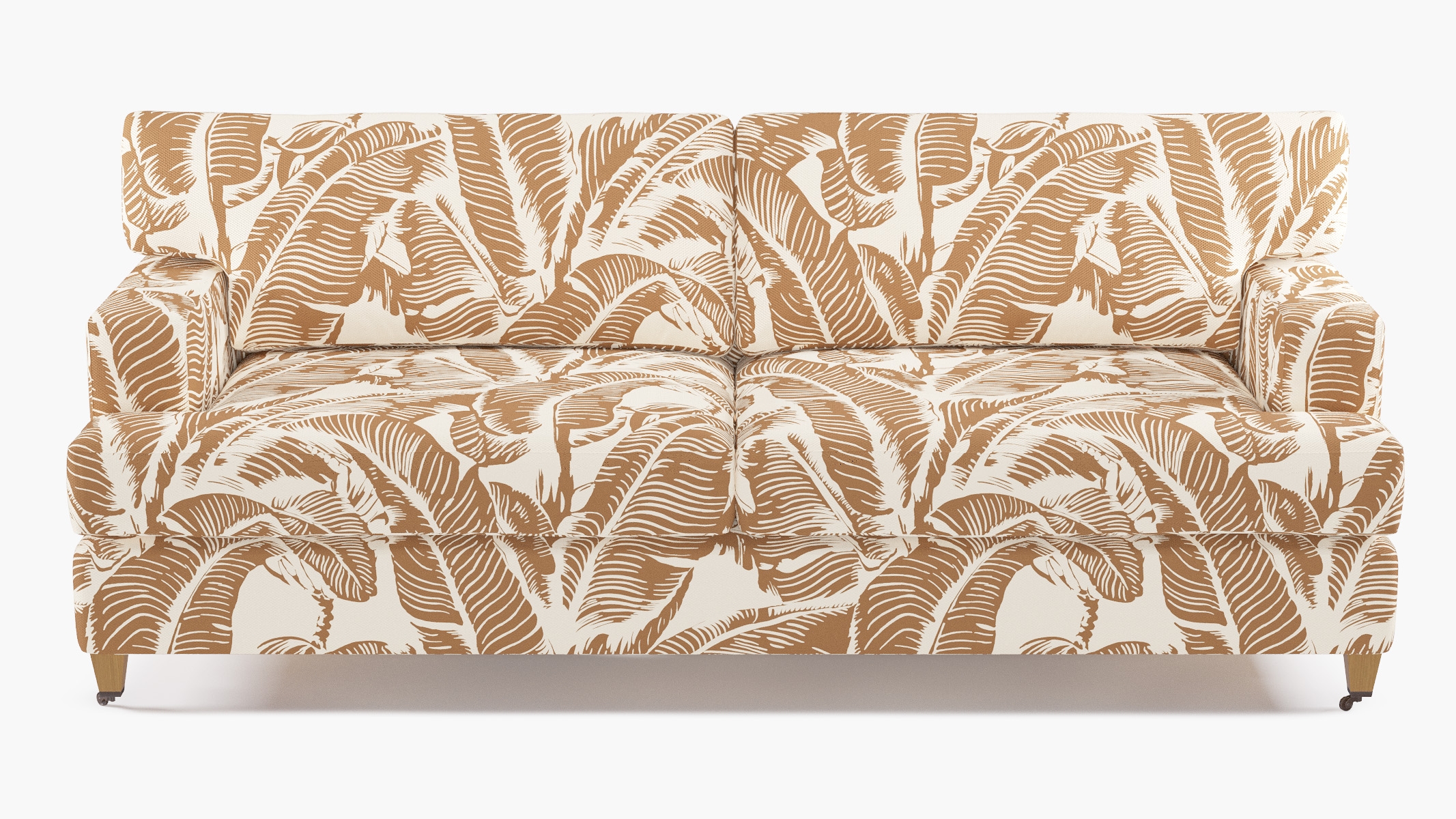 Classic Sofa, Caramel Martinique® Encore, Natural with Antique Brass Caster - Image 0