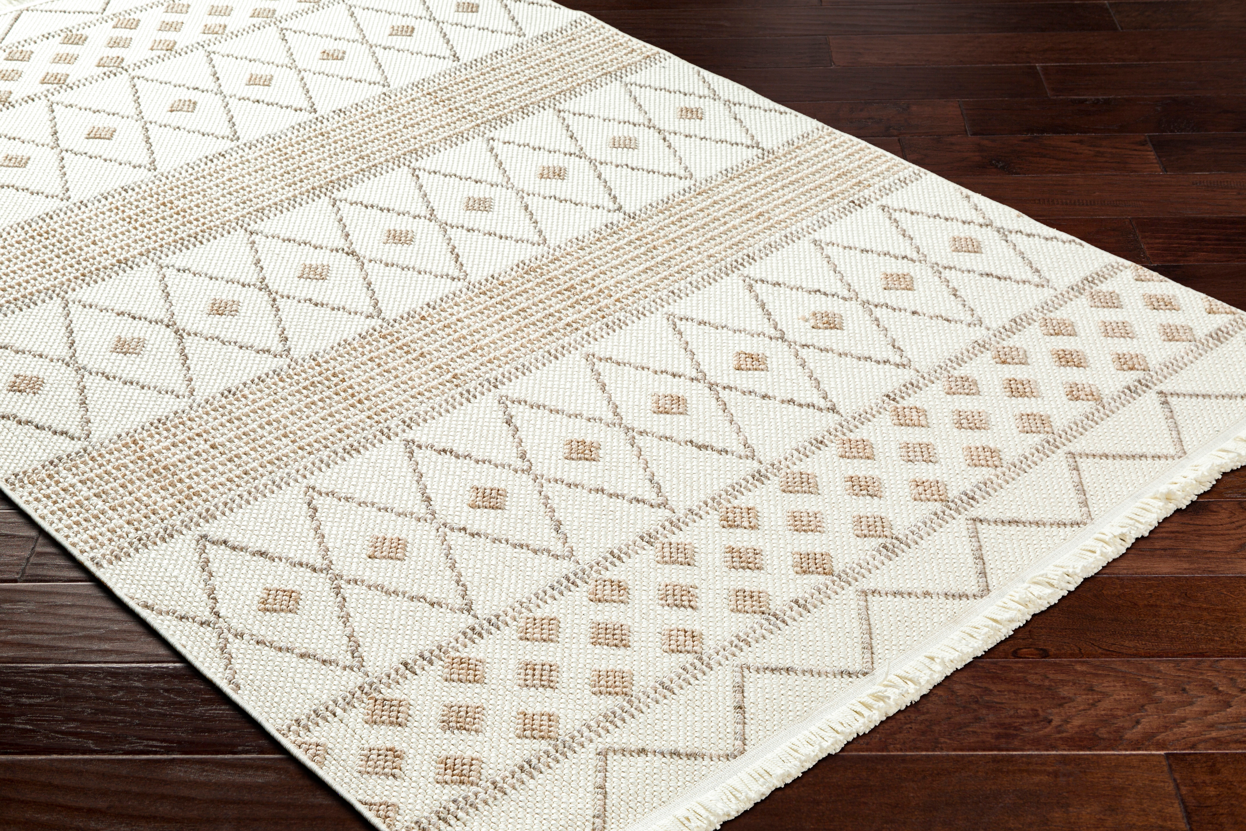 New Delhi Beige Indoor 8'11" x 12' Machine Woven Rug - Image 5