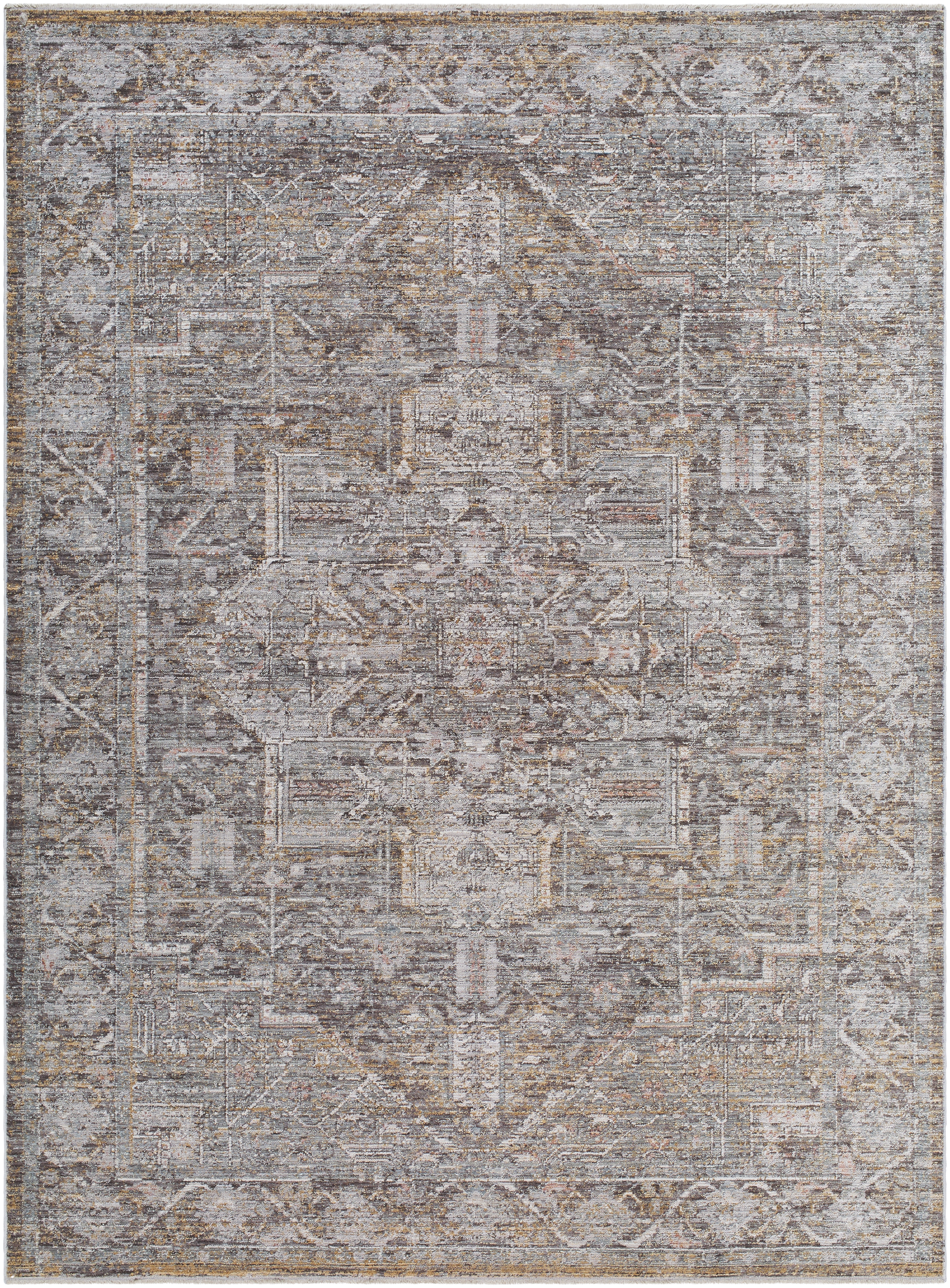 Chapel Hill Black Indoor 5'3" x 7' Machine Woven Rug - Image 0