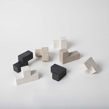 Brave New Cube Soma Cube Concrete Terrazzo Grey Scale - Image 1