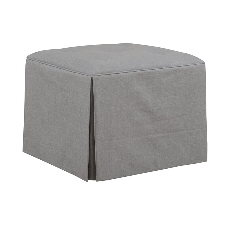 Duralee Furniture Middleton Tufted Ottoman Body Fabric: Grey, Size: 30" W - Image 0