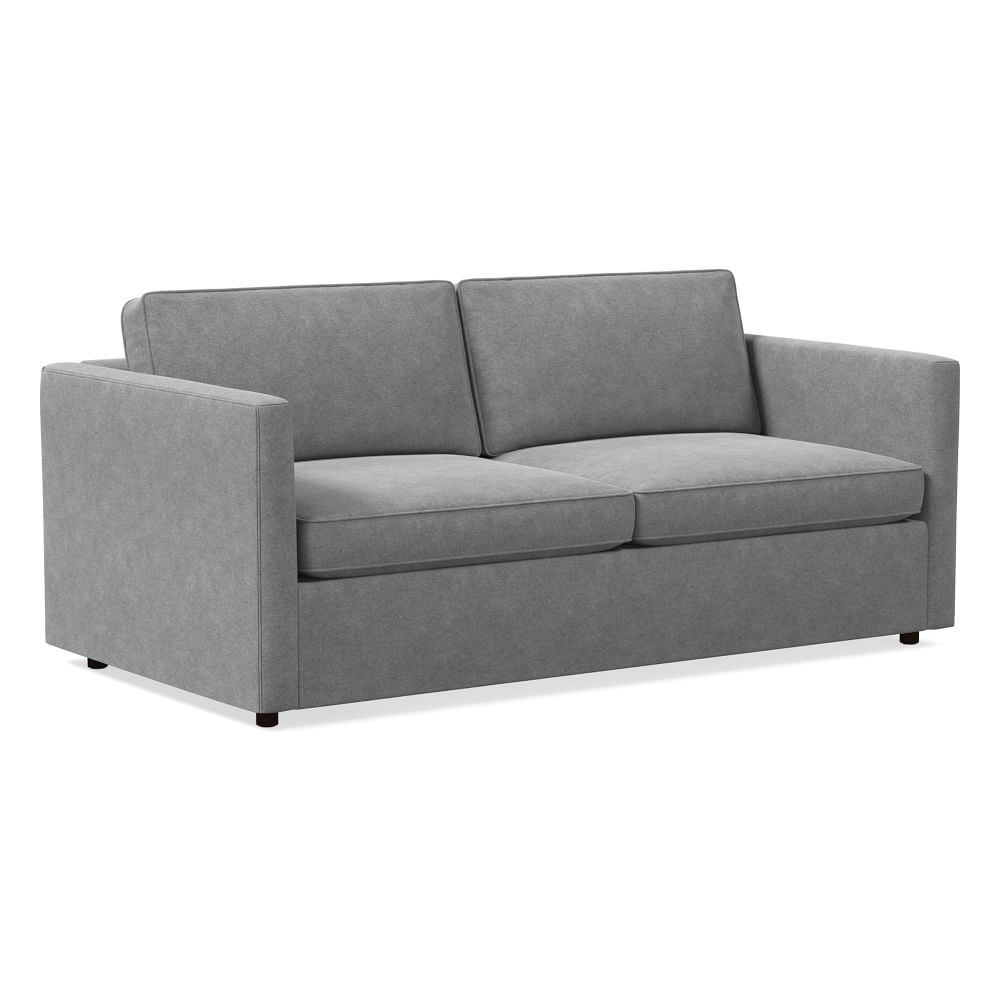 Harris Sleeper Sofa, Poly, Distressed Velvet, Mineral Gray, Concealed Supports - Image 0