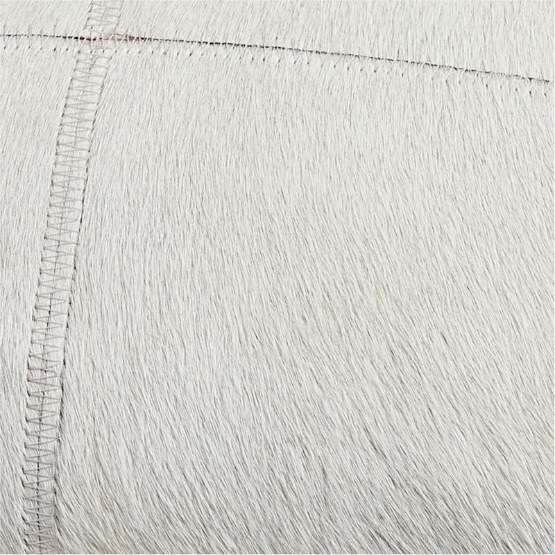 Valona 18"x12" White Cowhide Throw Pillow Cover - Image 2