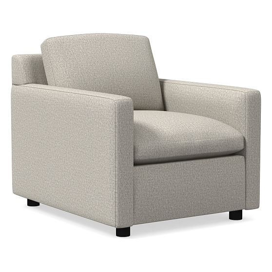 OPEN BOX: Marin Armchair, Down, Performance Twill, Dove, Concealed Support - Image 0