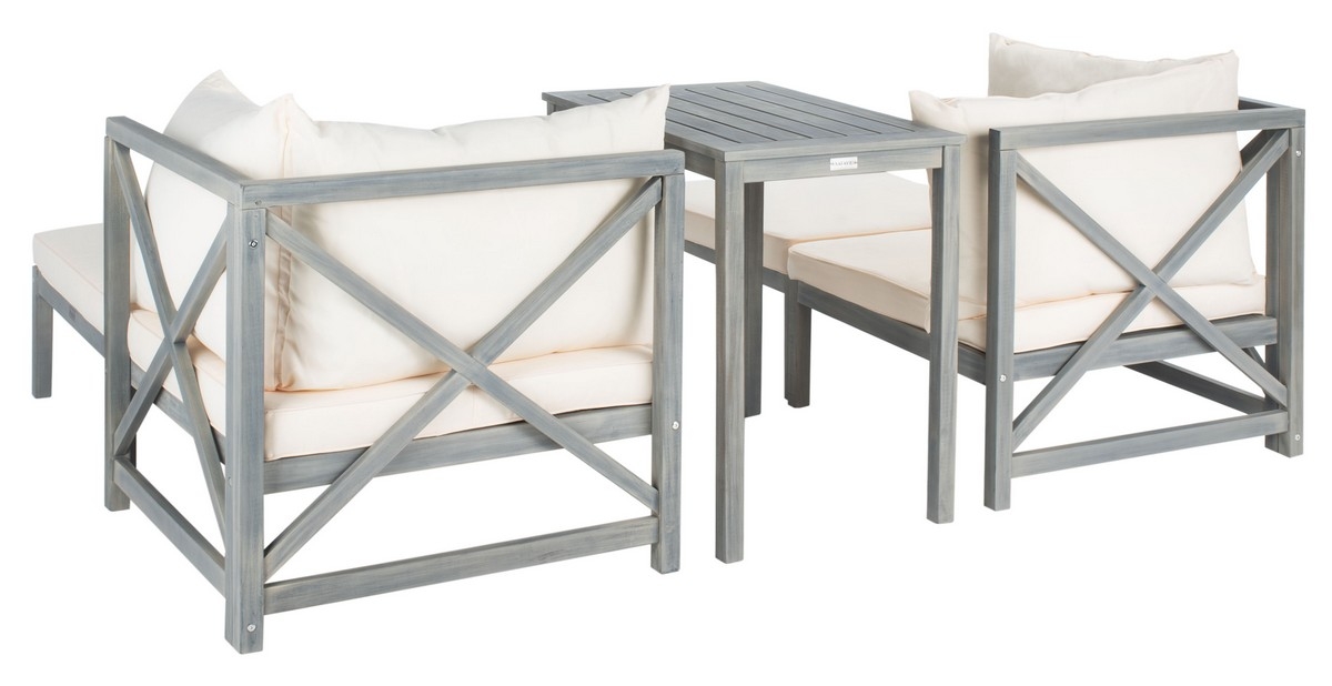 Ronson 5 Pc Sectional Set - Ash Grey/Beige - Safavieh - Image 8