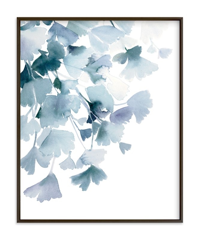 Blue Ginkgo Art Print - Image 0