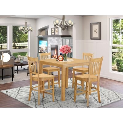 Glenbrook Counter Height Rubberwood Solid Wood Dining Set - Image 0