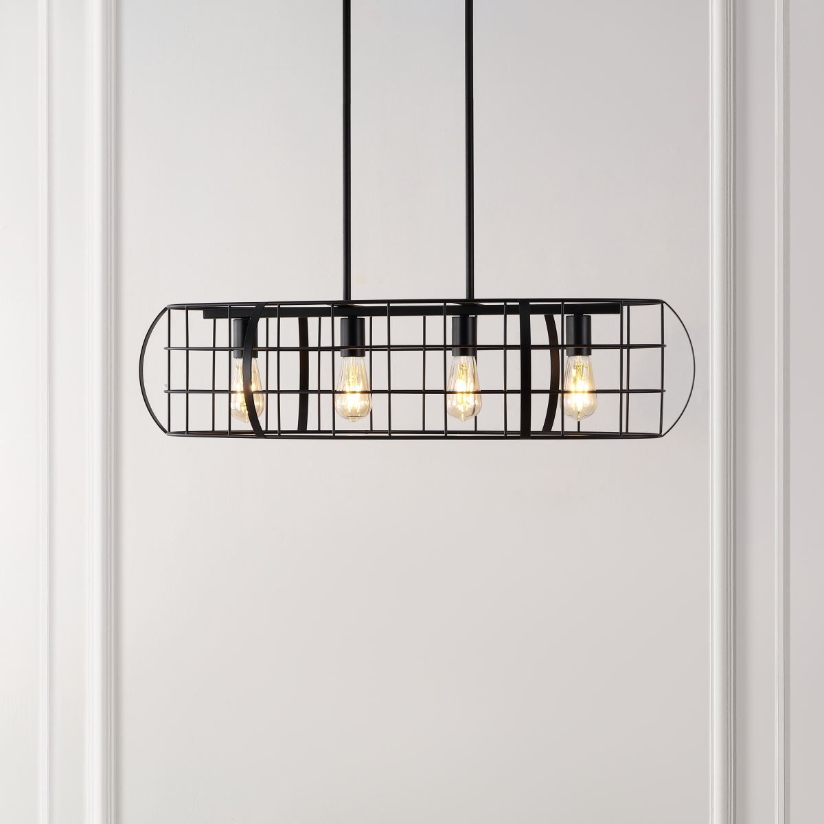 Daxton 4Lt 34.5" Chandelier - Black - Safavieh - Image 6