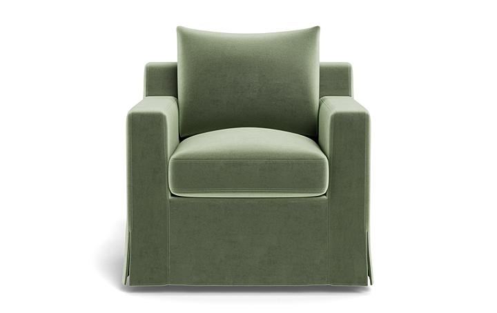 Sloan Slipcovered Swivel Chair - Image 0