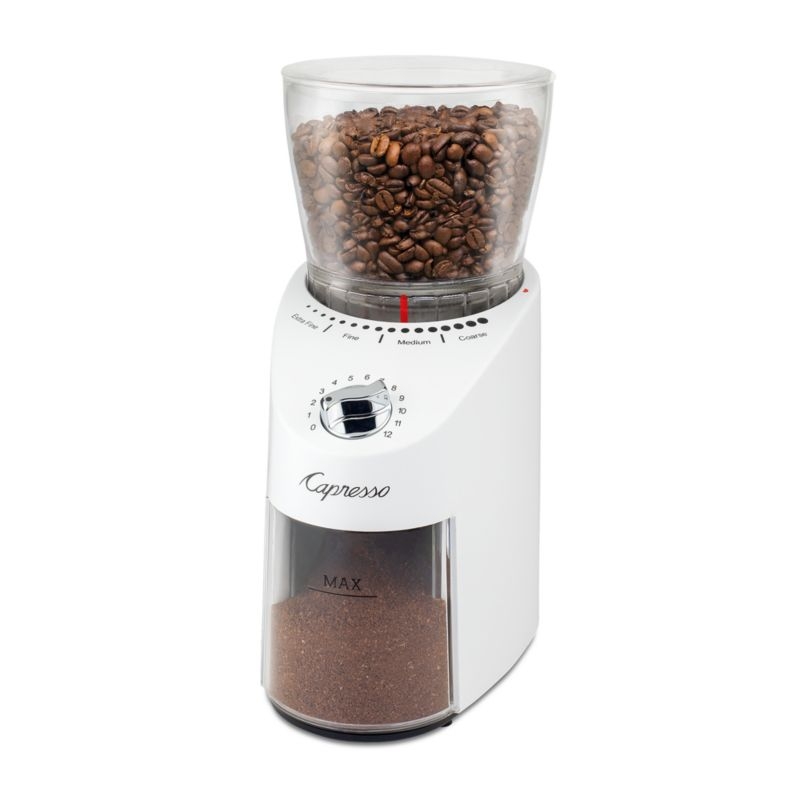 Capresso ® Infinity Plus White Conical Burr Grinder - Image 6