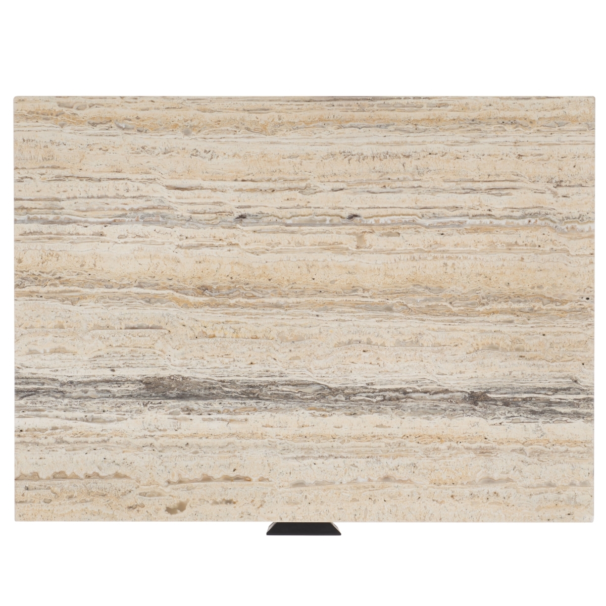 Floris Travertine Nightstand - Travertine/Black - Image 6