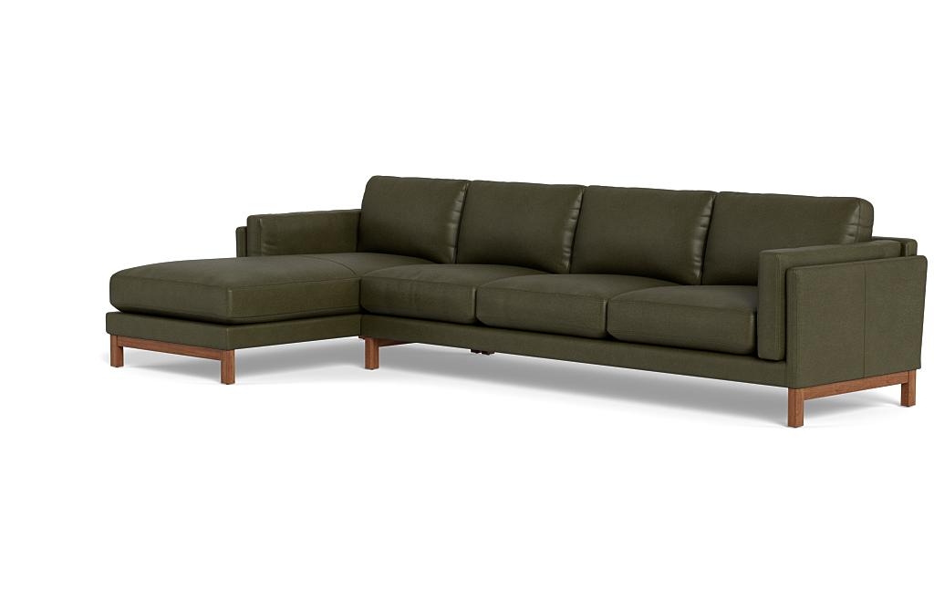 Gaby Leather 4-Seat Left Chaise Sectional - Image 2