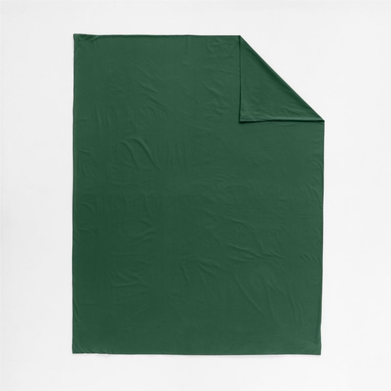 Cozy Cloud Washed Organic Cotton Vintage Green Twin XL Duvet Cover - Image 1