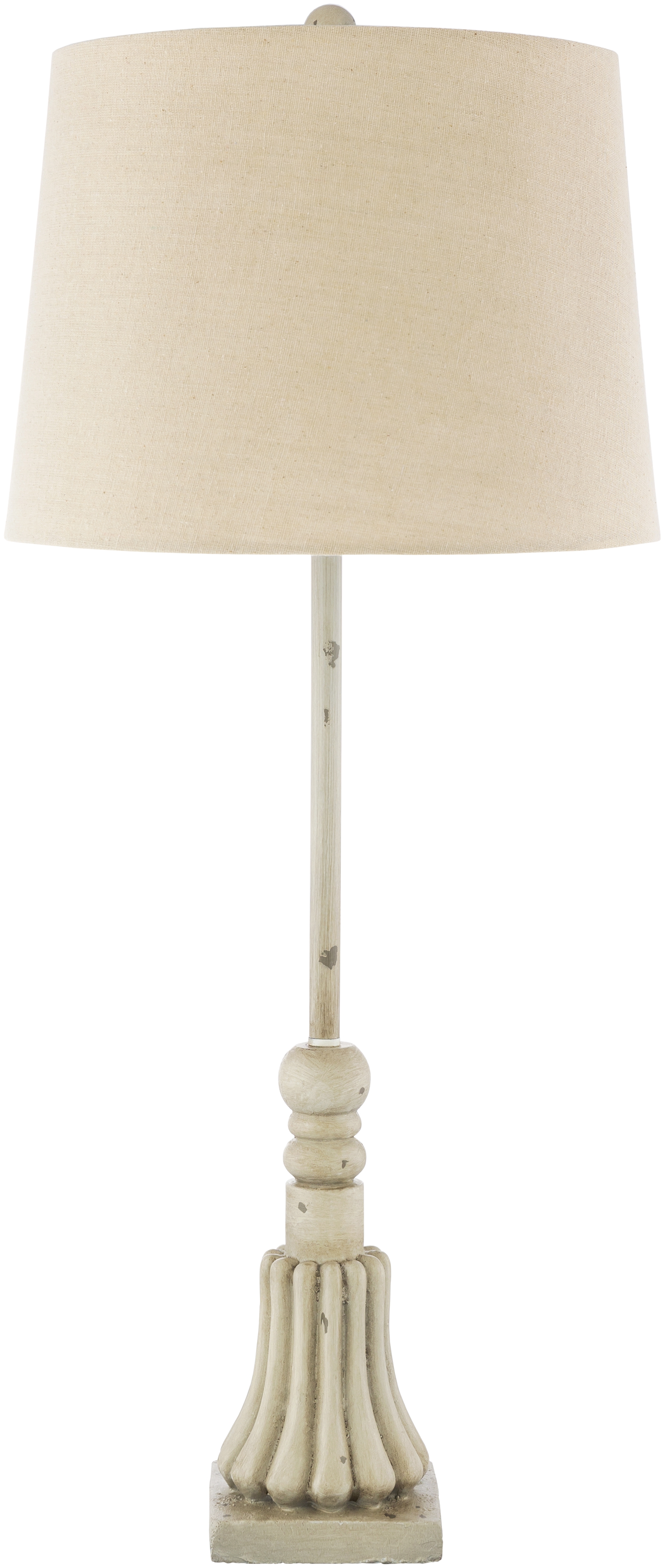 Cher White Antiqued 30"H x 13"W x 13"D Accent Table Lamp - Image 0